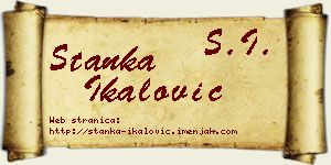 Stanka Ikalović vizit kartica